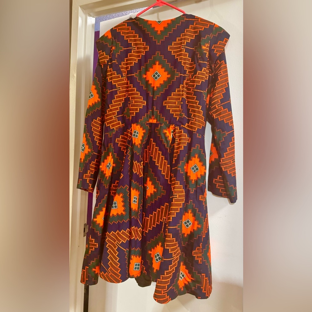 Ray Darten XXL African Print Fit-and-Flare Dress